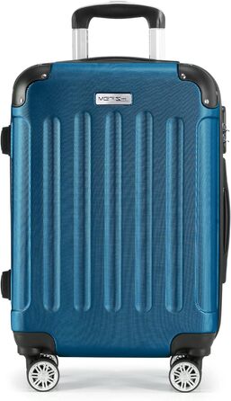 Чемоданний набір Merish: 3 шт., жорсткий корпус, коліщатка-двійники, 9 кольорів (Petrol, M)