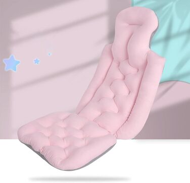 Подушка для ванни Fenteer, комфортний килимок для ванної, повнорозмірна SPA-матрац, 78x35x40 см, рожева