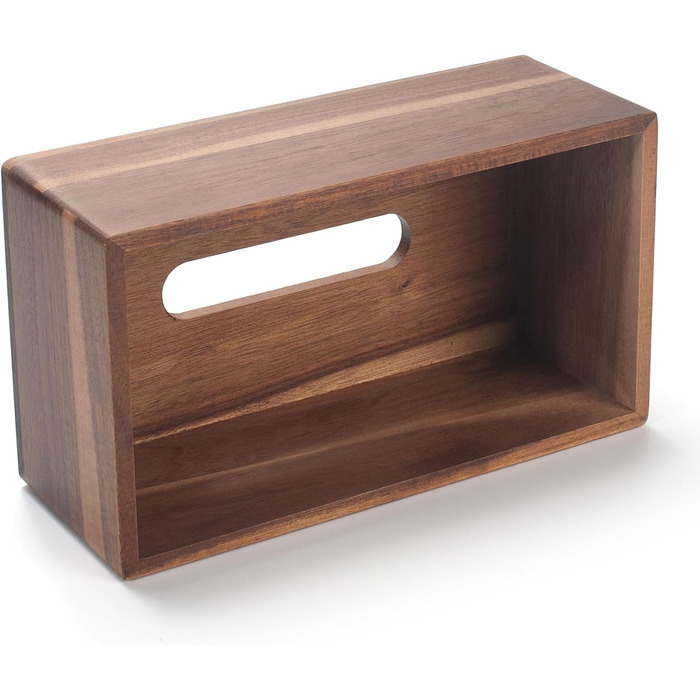 Дерев'яна коробка для серветок, прямокутна, 25 x 14 x 9.5 см, 1 шт.