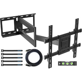 BONTEC Extra Long TV Wall Mount - 850mm Articulating Arm for 32-70 inch LCD/LED/OLED TVs - Up to 60kg, Tilt, Swivel & Rotate - VESA 400x400
