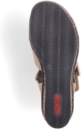 Босоніжки Rieker 68163 на платформі, бежеві, жіночі, 39 EU