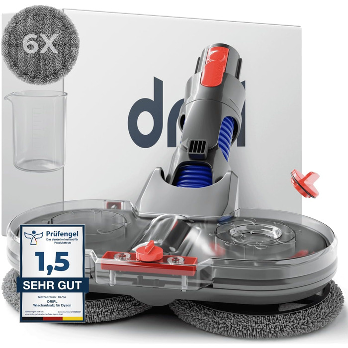 Насадка-мийник для пилососів Dyson V7/V8/V10/V11/V15/Gen5, електрична, з резервуаром для води та 6 моп-накладками + 1 контейнер для води