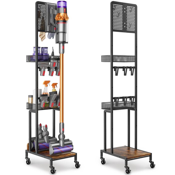 Підставка для пилососа Bikoney сумісна з Dyson V15, V12, V11, V10, V8, V7, V6, Gen5, з аксесуарами та місцем для зберігання