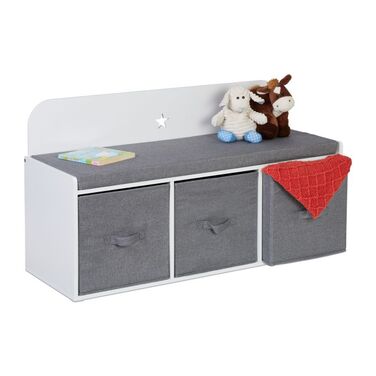 Relaxdays Children's Bench with Storage