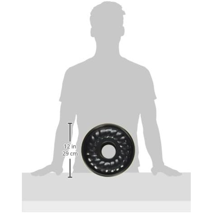 Форма для випічки Kaiser Inspiration Plus, 28 см, 2 дна, з плоскою та різьбленою поверхнею, антипригарне покриття, випічка торти