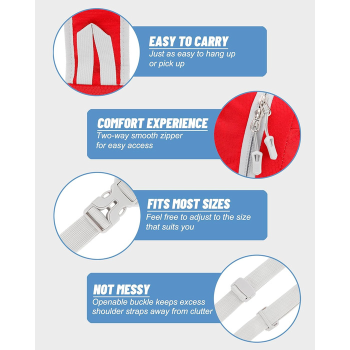 Сумка через плече Brusttasche для чоловіків та жінок, легка водонепроникна сумка через плече для подорожей, прогулянок, активного відпочинку, спорту. Червона