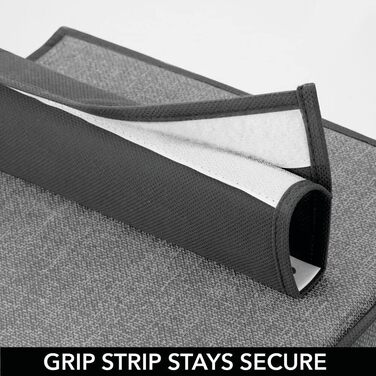 mDesign Тканинна вішалка для одягу з полицями – 6 відділень – сіра та чорна