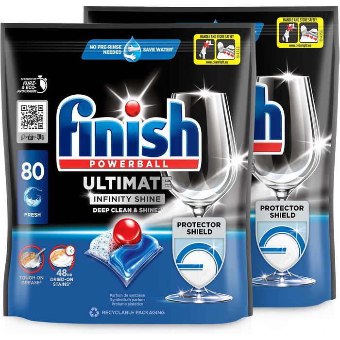 Таблетки для посудомийних машин Finish Ultimate Infinity Shine, економ-упаковка 160 шт