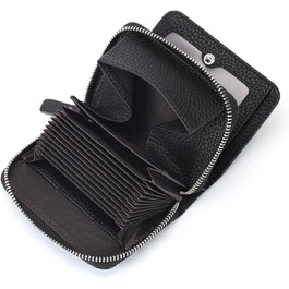 SENDEFN Wallet for Women, Leather Wallet for Women with Many Compartments, Small Women's Cardholder Wallet, RFID Protection Card Holder with Zipper and Many Compartments, Wallet