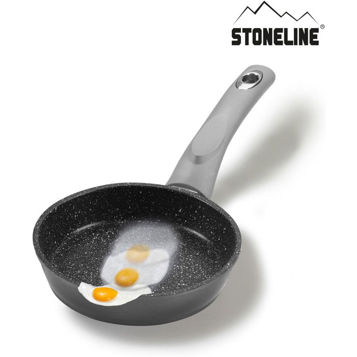 Сковорода STONELINE Gourmundo 14 см з антипригарним покриттям та кам'яними частинками, для всіх типів плит (індукція), без олії