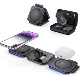 3-в-1 Бездротова зарядка для Apple Watch, iPhone та AirPods (сірий)