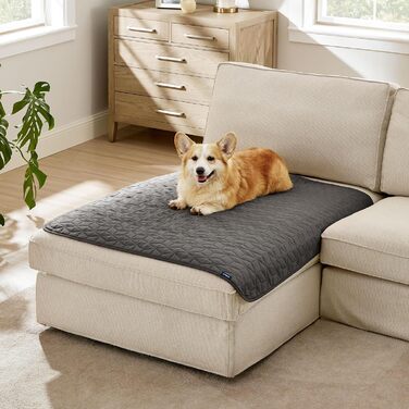 Водонепроникний плед для собак Bedsure, 76 x 182 см, антиковзаюча підкладка, м'який, зносостійкий, для захисту диванів та ліжок (Dunkelgrau)