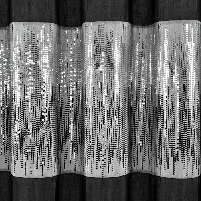 Шторка для душу Lush Decor Night Sky, 183 x 183 см, сірий та білий колір