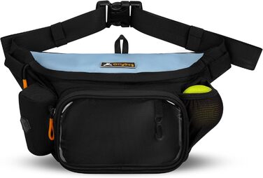 Сумка OllyDog Trailblazer для собак | Легка поясна сумка для ласощів | з кулькою | Водовідштовхувальна | Диспенсер для відходів | Вільні руки | Прогулянки та тренування, Maui Blau, універсальний розмір