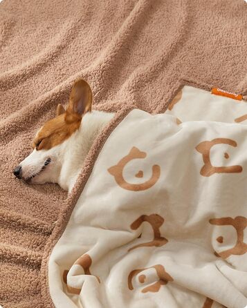 Водонепроникна ковдра для собак Feandrea, Sherpa Fleece, 152 x 127 см, XL, для собак та котів, захист дивану, машинне прання