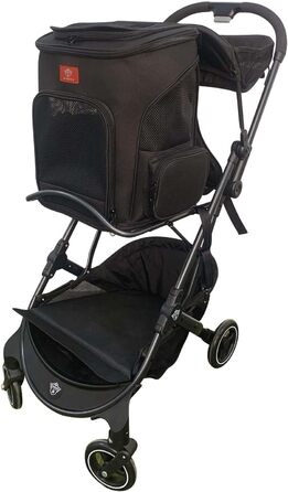 Розширюваний рюкзак для домашніх тварин One for Pets для котів та собак, чорний колір