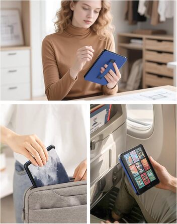 Чохол MoKo для Kindle Paperwhite (12-те покоління, 2024) та Kindle Colorsoft Signature Edition (2024), з регульованою підставкою та функцією авто-ввімкнення/вимкнення, Agave Grün (сірий ліс)