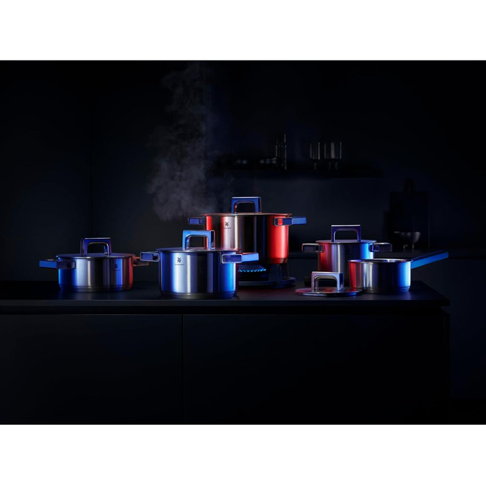 Каструля WMF Ultimate Cool 16 см без кришки, 1,4 л, Cromargan® нержавіюча сталь, без покриття, для індукційних плит, з внутрішньою міткою об'єму, придатна для миття в посудомийній машині