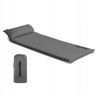 Самонадувний килимок NATUREHIKE D01 Grey 65 x 192 x 6 см