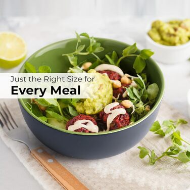 Набір посуду Miamio Le Papillon (24 частини) - 6 персон, тарілки, миски, чашки, супові тарілки, стеатова глина, зелений колір