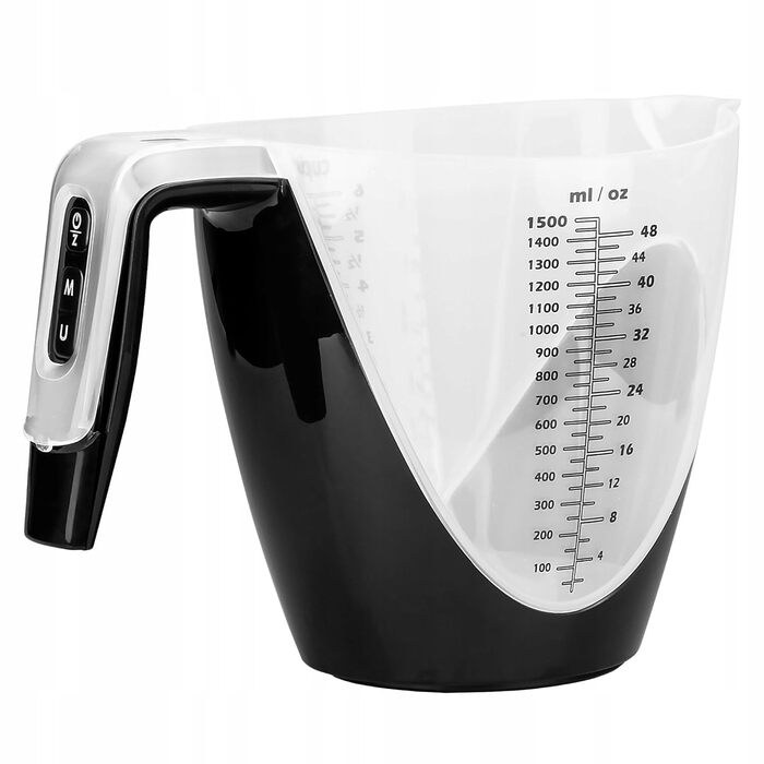 Lamex Electric Scale - Precision Kitchen Scale with Bowl (Measuring Range from 1g to 5kg) - Damage-Proof - Clear Digital Scale - 5 Measurement Modes - Black