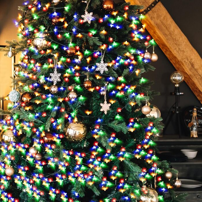 LED гірлянда для декорування приміщень та вулиці, 100 м, 800 LED, 8 режимів, таймер, пам'ять, тепле світло. Підходить для ялинки, вечірки, весілля, саду, балкону.