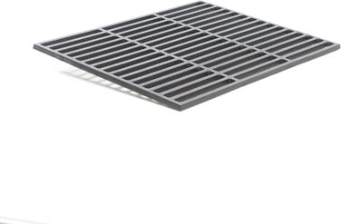 Чорний чавунний гриль-роштва для вугільного та газового гриля Wiltec, для BBQ, емальований гриль-вставка (45 x 35 см)