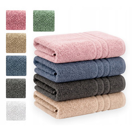 Набір сімейних бавовняних банних рушників 70x140 см, 6 кольорів, 500г