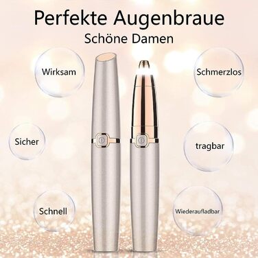 Електричний тример для брів для жінок: безболісний та точний тример для брів для жінок. 1 шт.