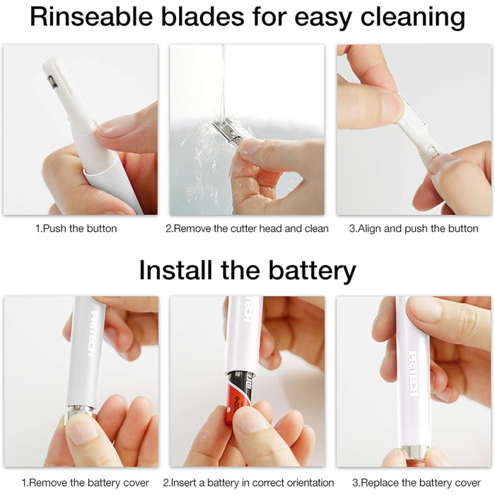 Електричний триммер для брів та обличчя для жінок Gold: прецизійна стрижка, безпечне гоління