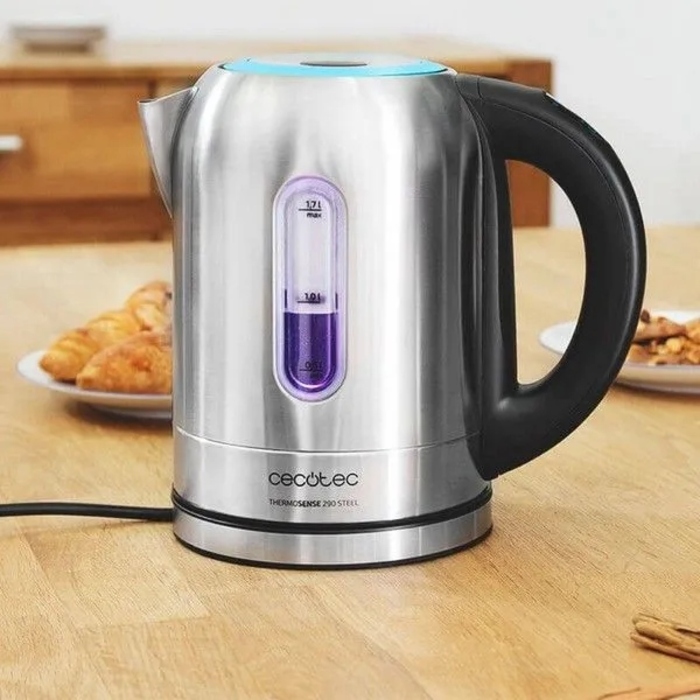 Електричний чайник Cecotec ThermoSense290, 2200 Вт, 1,7 л, сріблястий/сірий