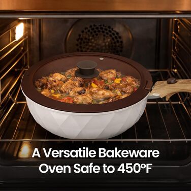 Набір посуду 9 предметів з антипригарним покриттям Diamant Beige: каструлі та сковорідки для всіх плит, включаючи індукційні. Без PFOA/PFAS