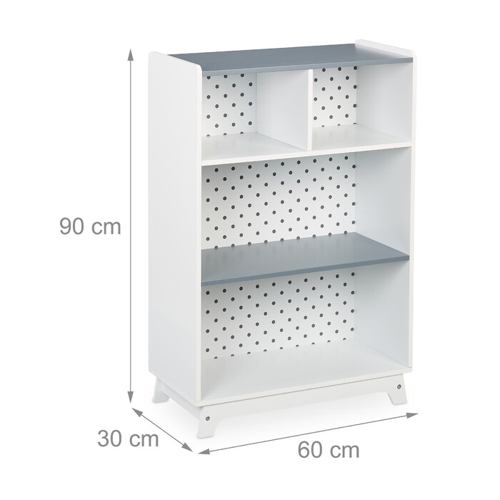 Relaxdays Children's Shelving Unit with 4 Open Compartments