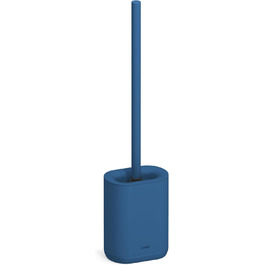 Набір для туалету з щіткою для унітазу Silikon, компактний, антибактеріальний, матовий, білий (Prussian Blue)