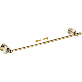 Golden Bathroom Toothbrush Holder, Gold Crystals, Bathroom Hardware (Towel Bar, Bright Gold)