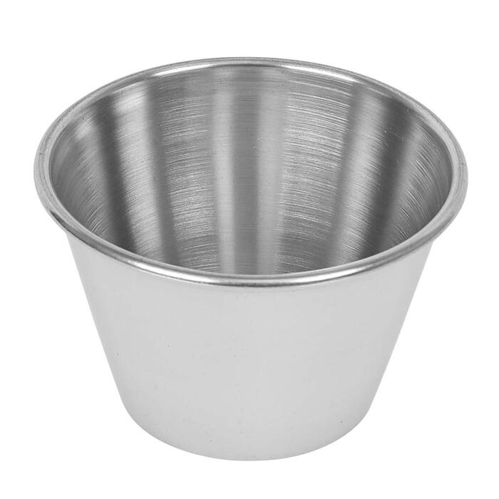 Stainless Steel Sauce Cups, 118 ml, Commercial Grade, Dip Sauce Cups, Single Spice Cups, Portion Cups, Mini Casserole Dishes, 24 Pieces Tezzorio