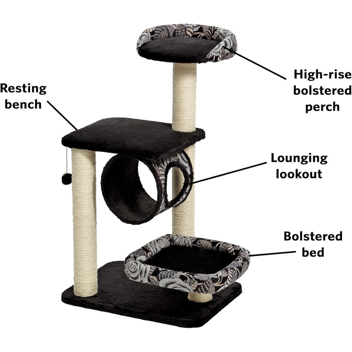 Кігтеточка для котів MidWest Homes Feline Nuvo Grand Forte, 104 см, міцна, з сизалю, для великих і кількох котів