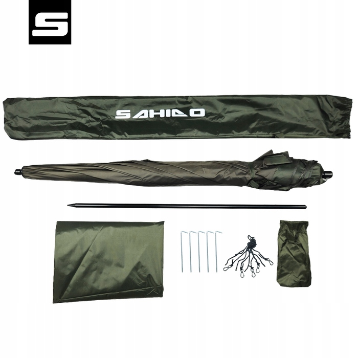 Водостійка рибальська парасолька з боковими стінками Sahido Fishing Shield Advanced 220