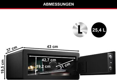 Master Lock Electronic Combination Safe - 11 Liter, Fingerprint Access