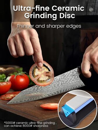 Набір точильних каменів Schleifstein 3-в-1: 400/1000/5000 грит, з підставкою, кутовою направляючою та шкіряним ремінцем для заточування ножів