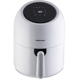 Фритюрниця повітряна MELLERWARE 1450W з скляним контейнером 4.5L, 9 програм, сенсорний дисплей, таймер 60 хв, для миття в посудомийній машині