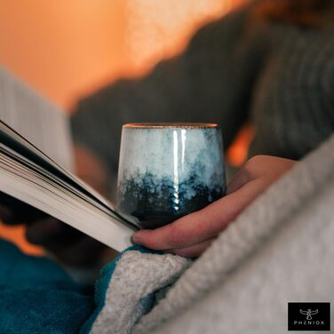 Набір кавових чашок Cappuccino Infinity | 4 шт. по 220 мл - порцелянові чашки преміум-якості | Набір кавових чашок без ручки | Подарунковий набір у сучасному дизайні, придатний для миття в посудомийній машині | Також підходить для чаю