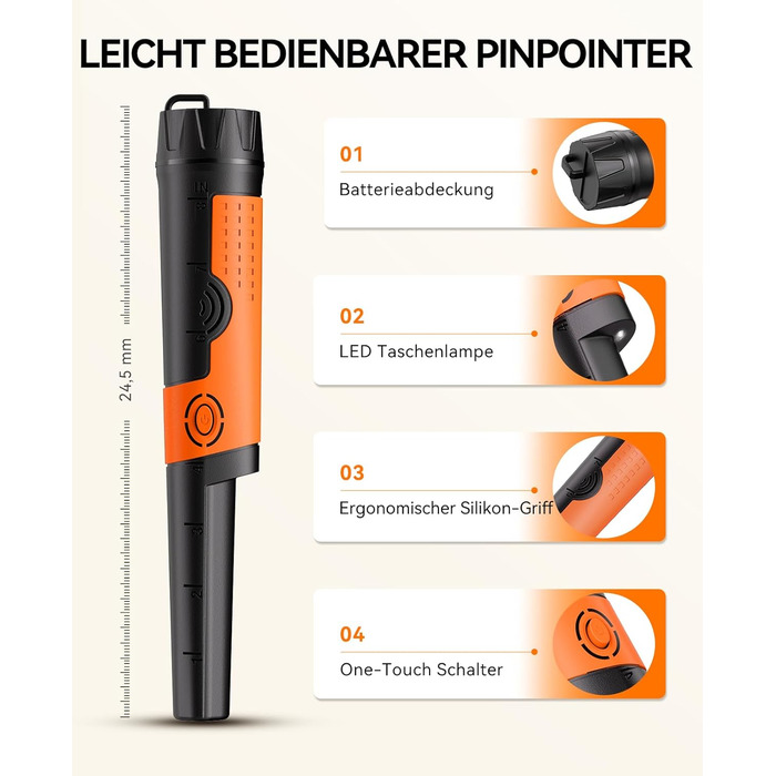 Металодетектор SUNPOW для дітей - LCD-дисплей з мультфільмом, водонепроникна котушка IP68, унісекс дизайн, 3 режими (All Metal/Disc/Pinpoint), регульована ручка 32-40 дюймів для дітей 5-12 років (X-Yellow)