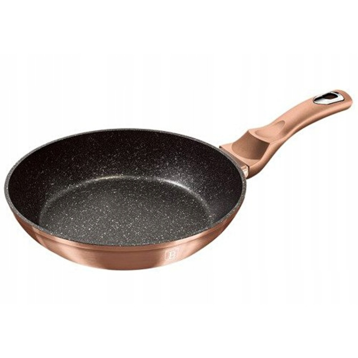 Сковорода традиційна Berlinger Haus Metallic Line Rose Gold, 26 см, мармурове покриття