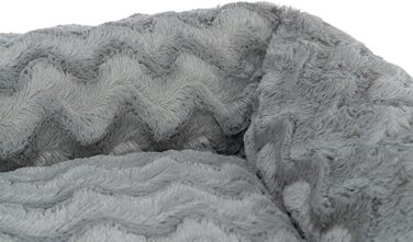 Ортопедичне собаче ліжко TRIXIE Vital Loki 65x50 см - м'яке ліжко з Memory Foam для собак, сірого кольору, розмір L