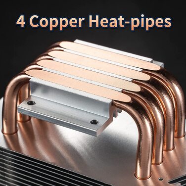 Охолоджувач CPU TZMRIT MR-CR1400 RGB: 4 теплові трубки, RGB вентилятор 126 мм, PWM 92 мм, для AMD Ryzen/Intel LGA 1700 115X