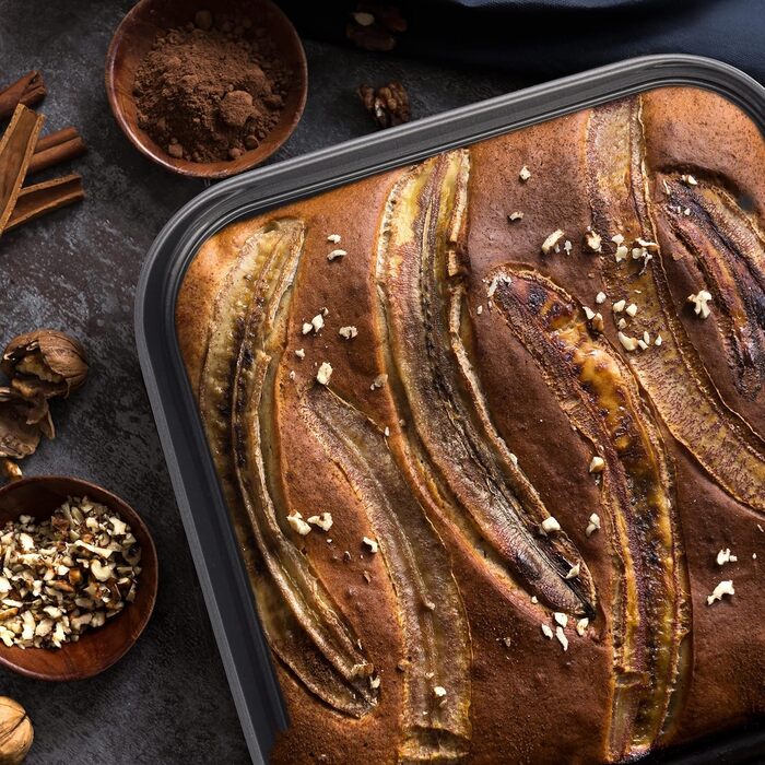 Набір для випічки Relaxdays, 7 предметів, круглі та квадратні форми, 18-28 см, сталь з антипригарним покриттям