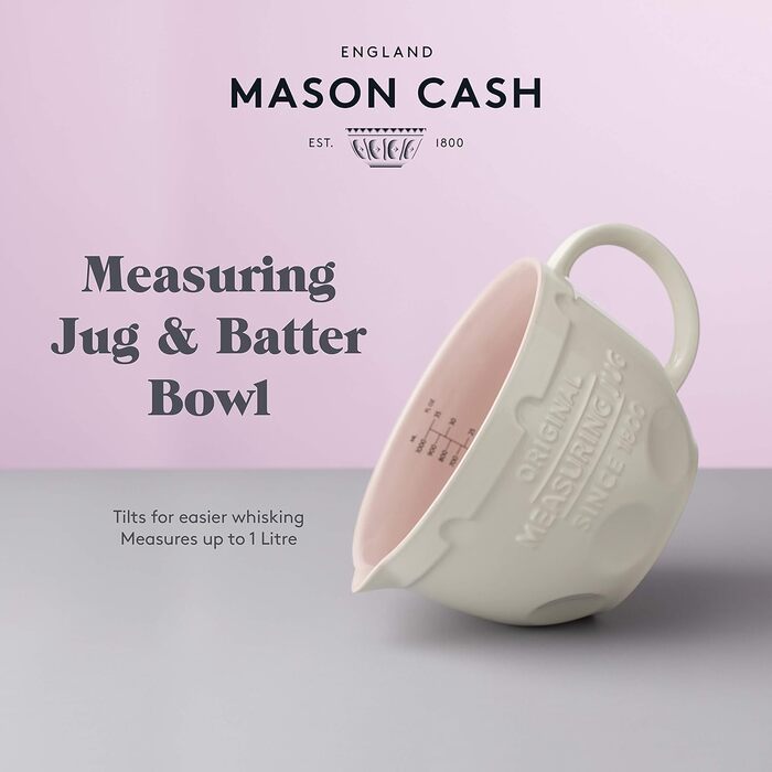 Mason Cash Innovative Kitchen Measuring Containers, stoneware, white, 20.5 x 15 x 10 cm