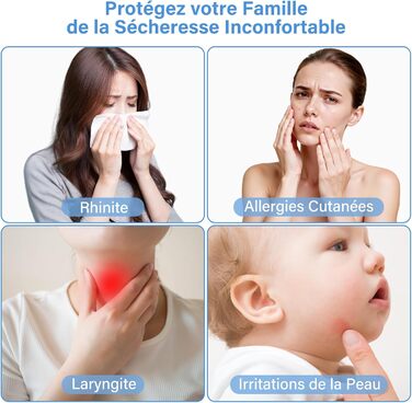 Ультразвуковий зволожувач повітря Mini для спальні з нічним світлом, 2 режими, тиха робота, автовимкнення, чорний