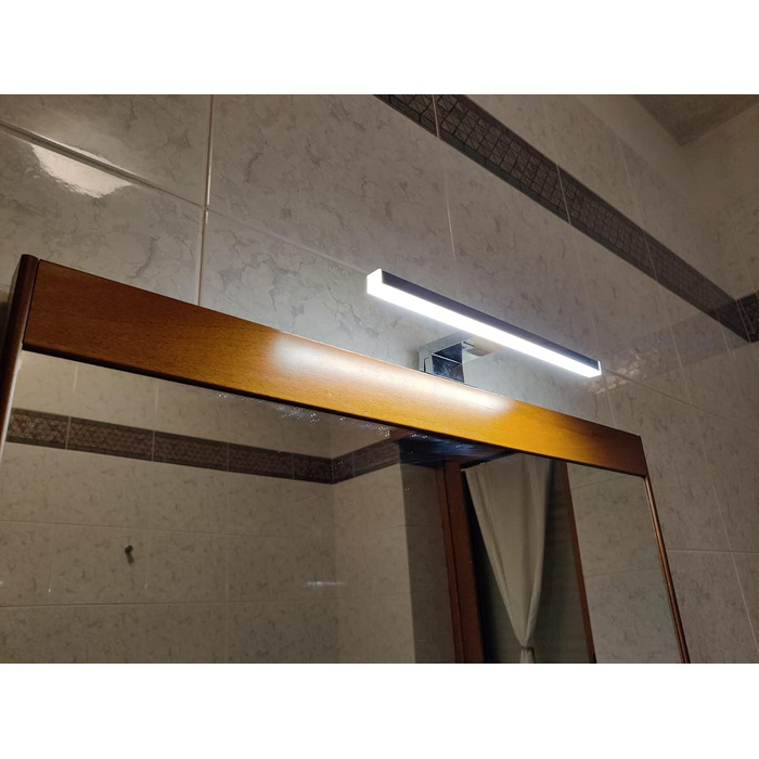 Azhien LED Mirror Light Bathroom 10W 820LM Neutral White 4000K, Slim 14mm Width 3in1 Mounting IP44 230V Wall Light Mirror Lamp 600mm, Flicker-Free Bathroom Vanity Mirror Lights (30cm)